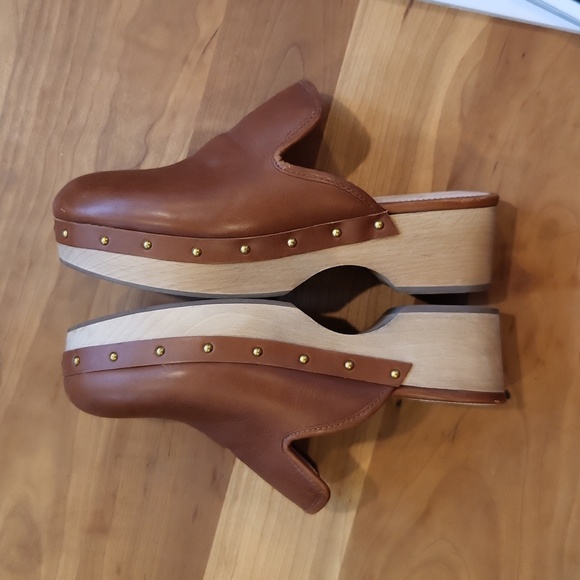 J. Crew Leather Clogs for Women Warm Sepia Brown 6.5 - Picture 13 of 13